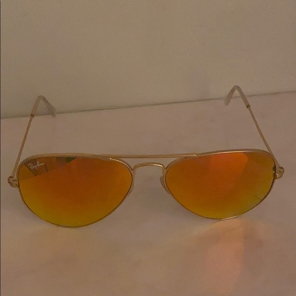 RayBan Aviator Sunglasses - Orange Flash Lens 55mm main image 15
